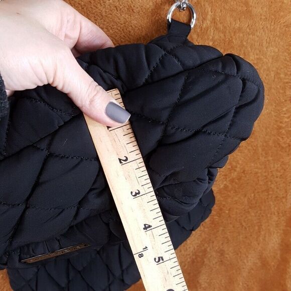 BCBG GENERATION Womens Handbag Black Quilted Chain Strap Shoulder Bag - Picture 11 of 12